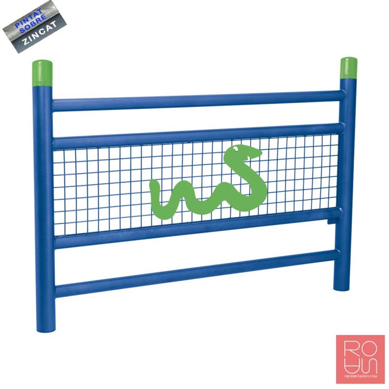 Tanca de protecció especial escoles model Línia amb reixa 